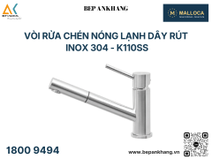 Vòi rửa chén nóng lạnh dây rút Inox 304 - K110SS